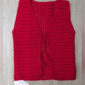 Red Crochet Vest